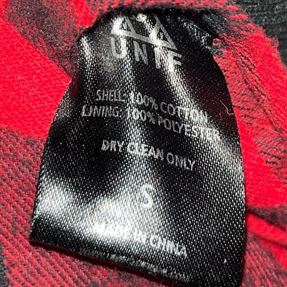 UNIF Bomber Jacket Red Plaid Size Women’s Small - Picture 5 of 5
